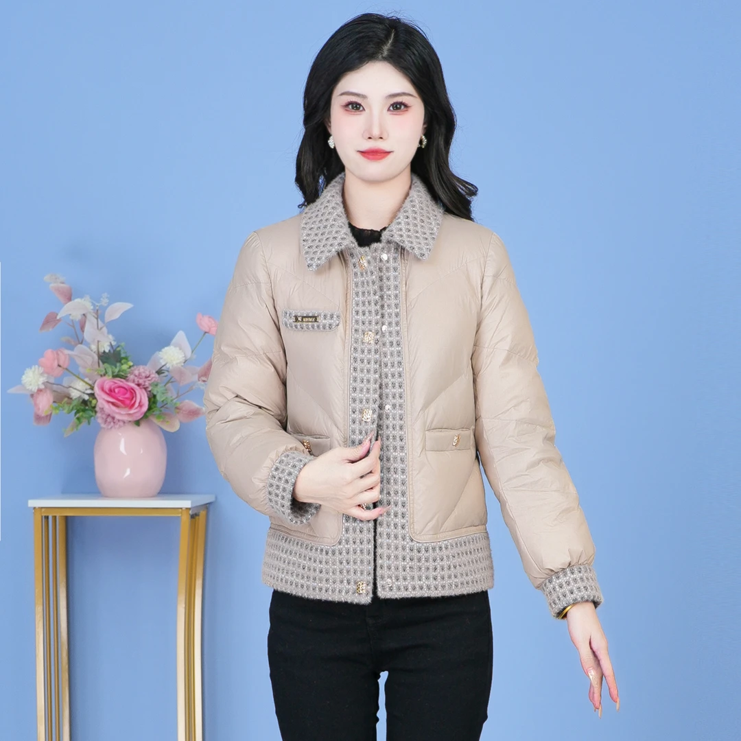 【SJYF2891】2024年秋冬新款时尚气质百搭短款轻薄小香风女款羽绒服