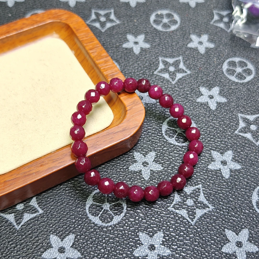 [停业清货]南非红绿宝红宝7m钻切手串-294-多样性发一