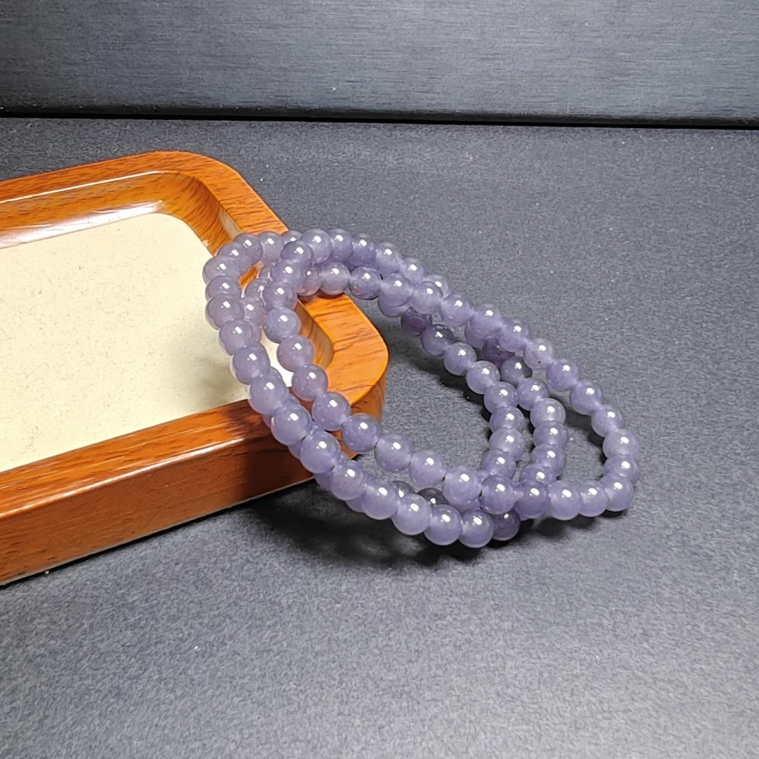 [停业清货]浓烟紫和玉6m三圈手串-191-多样性发一