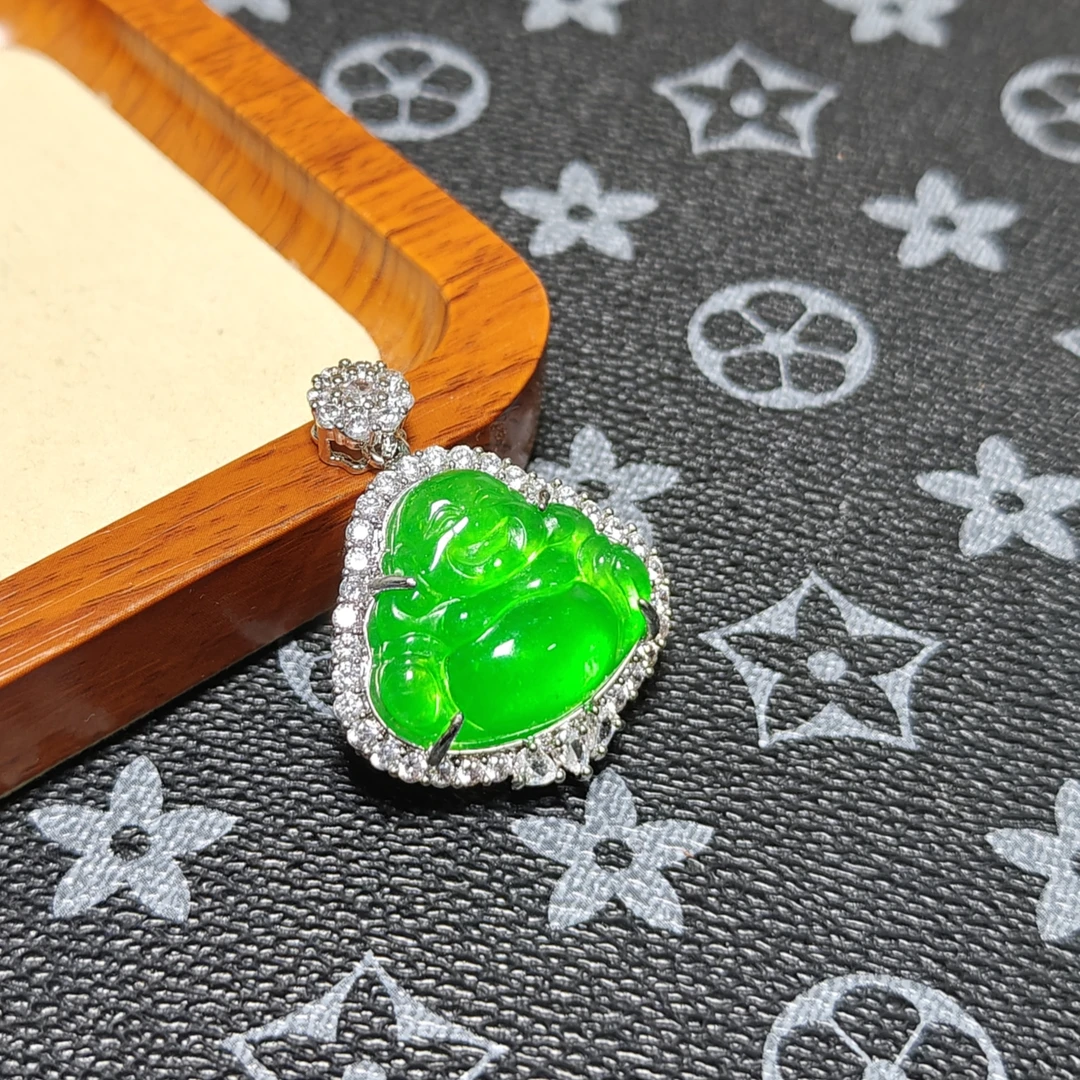 [停业清货]辣绿色佛公吊坠-赠链-107-多样性发一