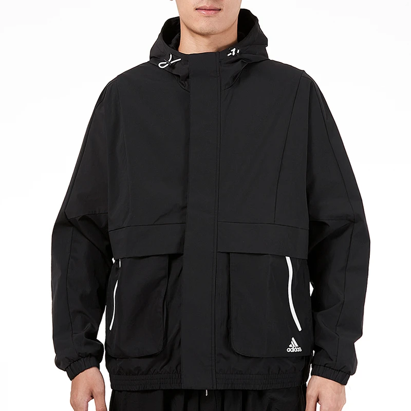 Adidas阿迪达斯外套男秋季运动服休闲户外防风男装连帽夹克H40211