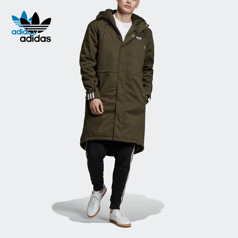 阿迪达斯adidas三叶草男装棉服冬季新款户外运动保暖连帽衣FL0022