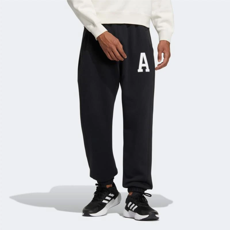 Adidas阿迪达斯男子冬季加绒舒适休闲运动针织收脚卫裤长裤IB2768