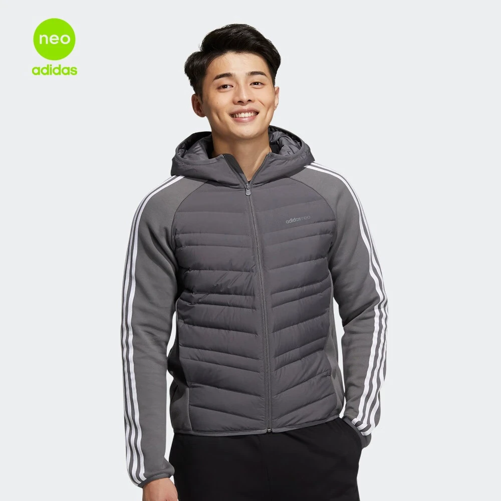 adidas阿迪达斯neo男装冬季运动舒适时尚款保暖鸭绒羽绒服H45254