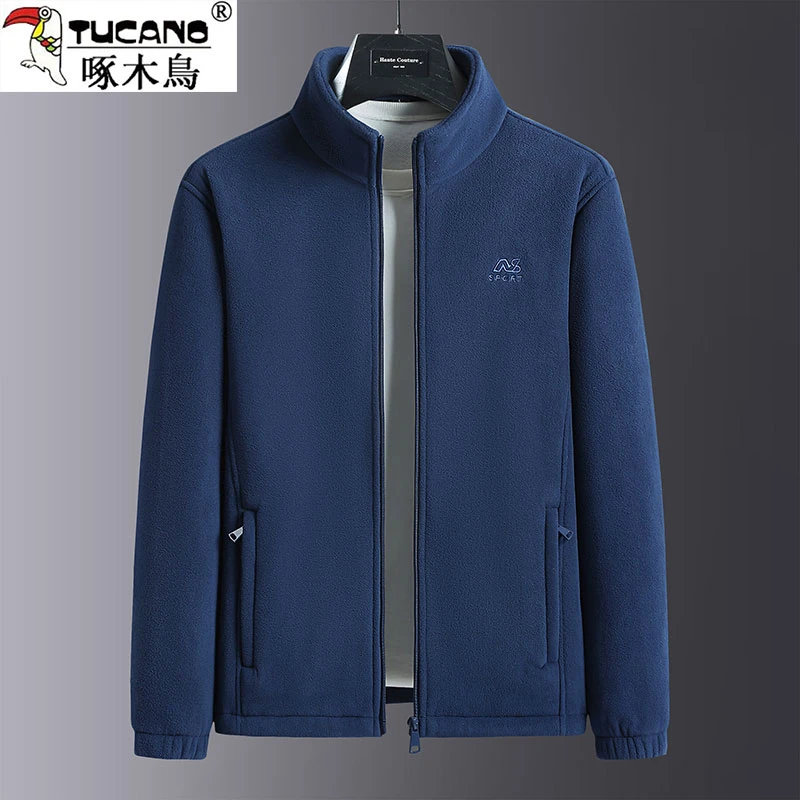 TUCANO/啄木鳥正品男士加厚卫衣外套冬季抓绒宽松摇粒绒保暖夹克