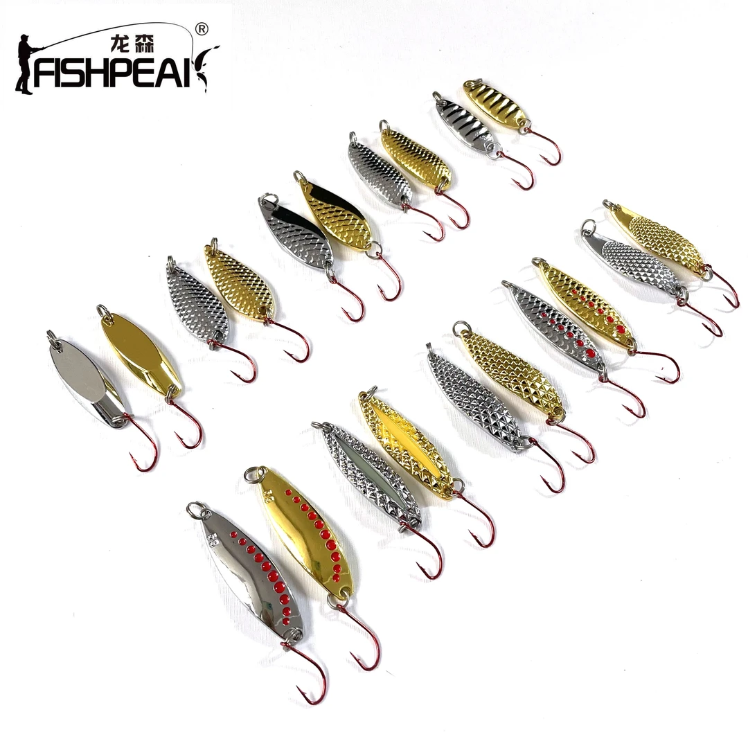 龙森2枚微物路亚亮片1.5g-7克龙鳞假饵马口亮片斜切平振白条翘嘴