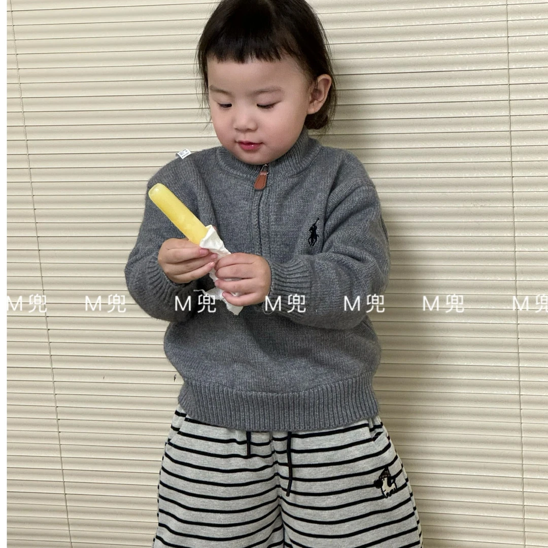 24年秋冬新款加绒款立领设计款男女同款儿童毛衣