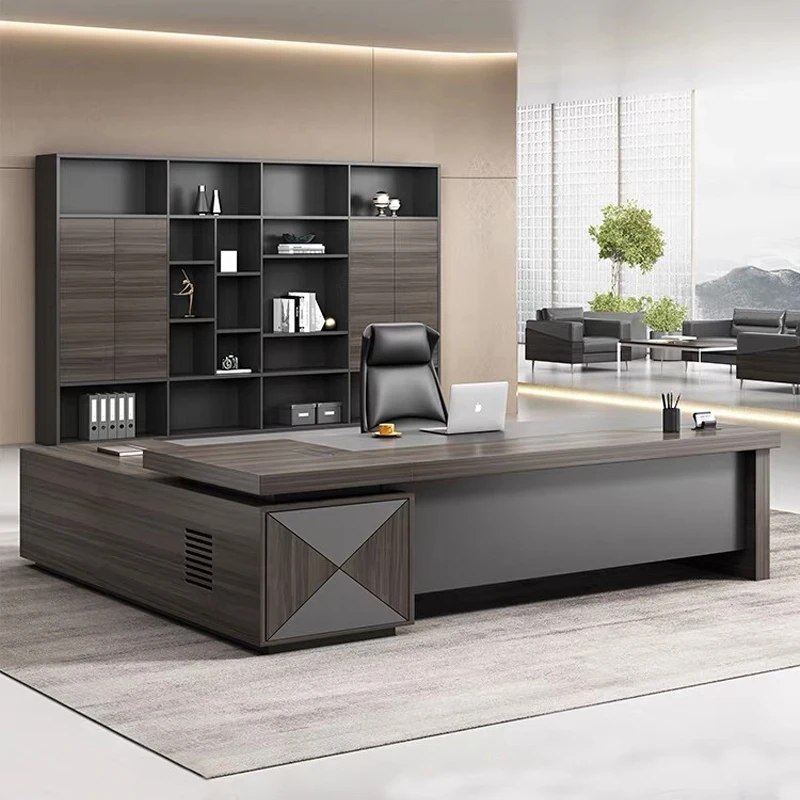 上海老板桌简约现代总裁大班台办公室主管桌椅组合经理桌办公家具