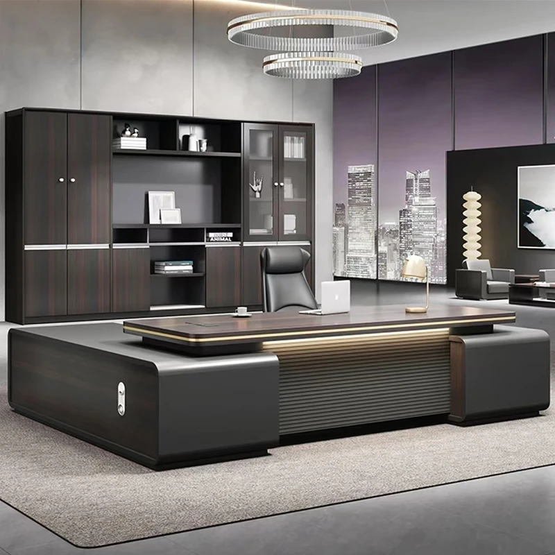 大气老板桌办公桌椅组合简约现代总裁桌领导办公桌子经理桌大班台