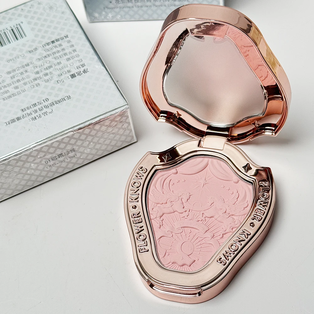 花知晓独角兽系列浮雕腮红盘01雪霜珍珠膨胀色05半熟蜜桃收敛色5g