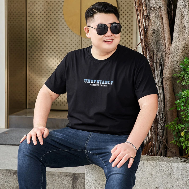 Cardanro/卡丹路胖子短袖T恤男大码圆领宽松加肥加大男装夏季薄款