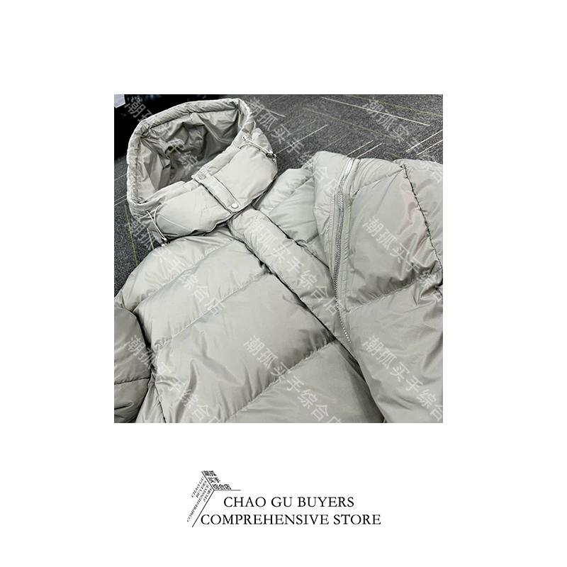 小众潮牌买手店男女同款双链“追击”贯穿长款羽绒外套6258