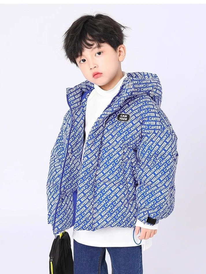 儿童装羽绒服短款加厚男童羽绒服小中大童冬季外套2023新款韩系
