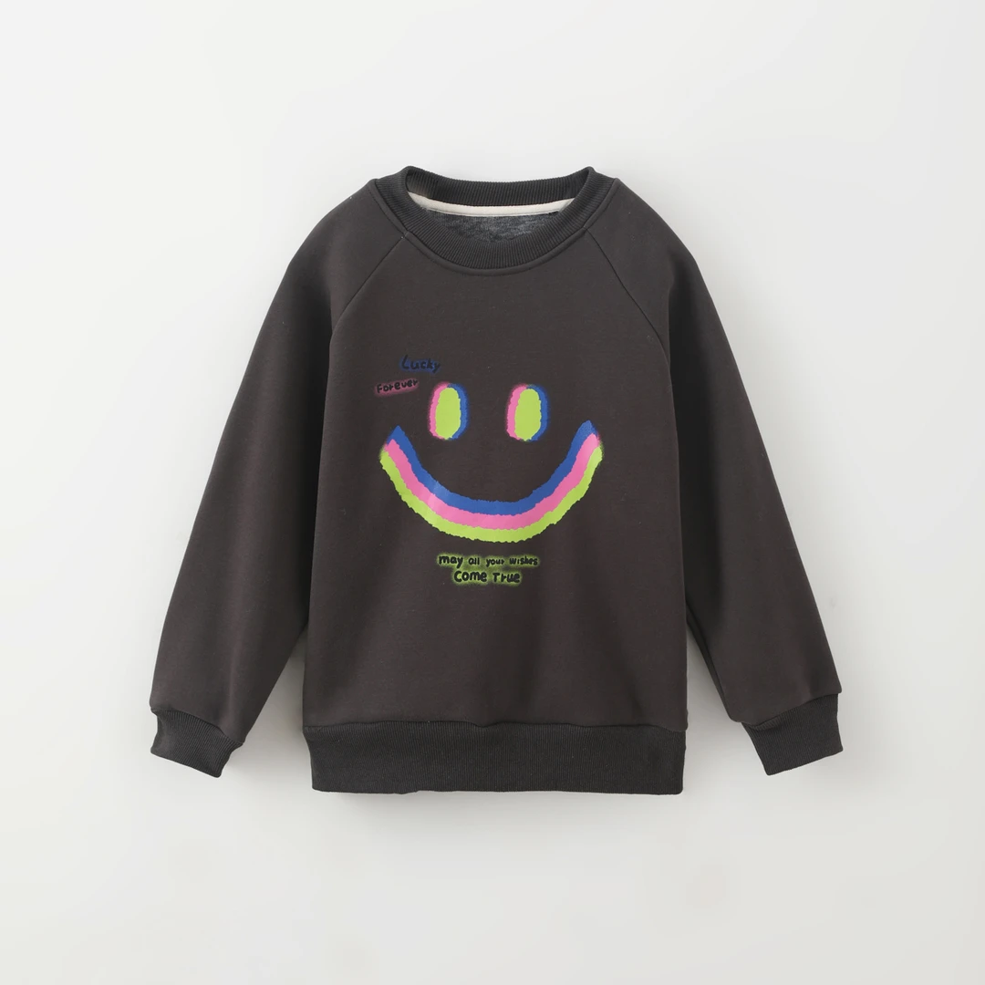 2906笑脸印花儿童新款爆款潮流正品经典洋气高贵高级名牌休闲卫衣