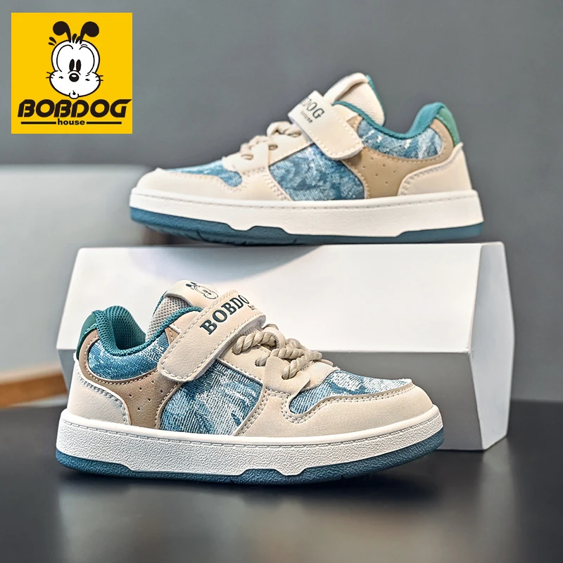 巴布豆家族春秋运动鞋百搭新款宝宝软底秋季春季油画板鞋男童潮款