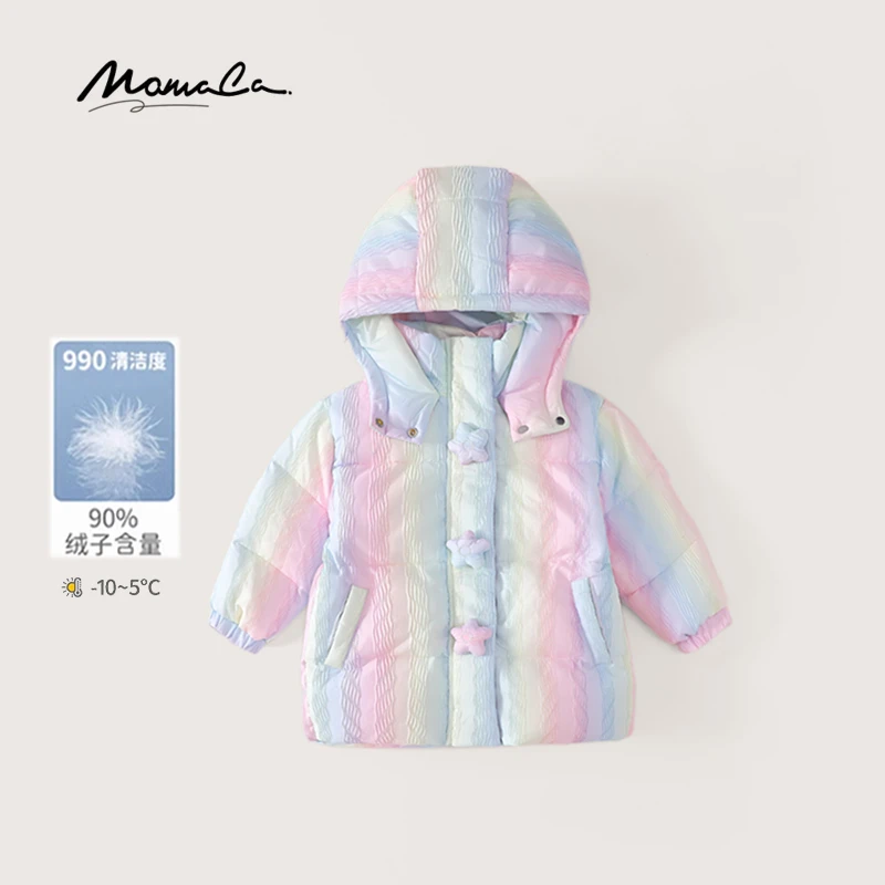 MOMOCO女童冬季时尚小花韩版羽绒服75830102022