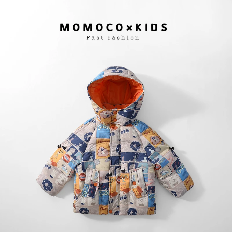 MOMOCO2024休闲洋气百搭加厚保暖秋冬韩版迷彩羽绒服76430102213