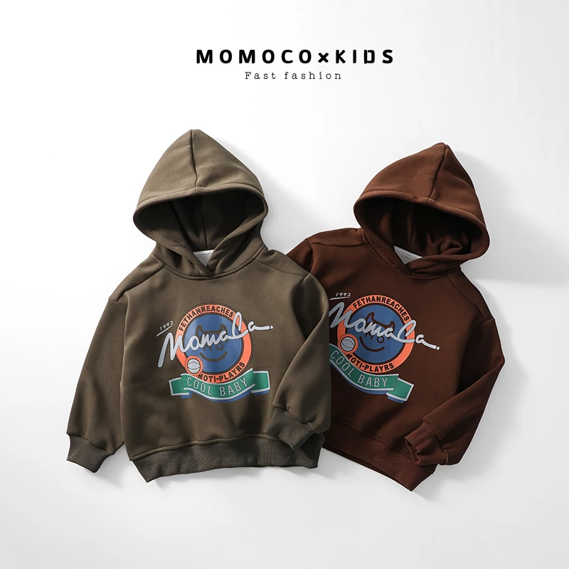 MOMOCO/2024款男童时尚印花韩版休闲卫衣76430232238
