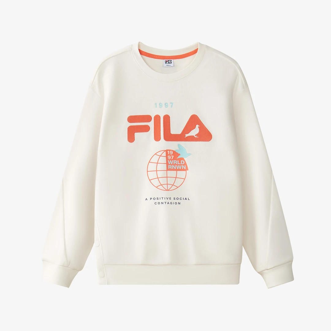 FILA斐乐卫衣【时尚多变款】春季宽松卫衣女童圆领上衣K12G414203