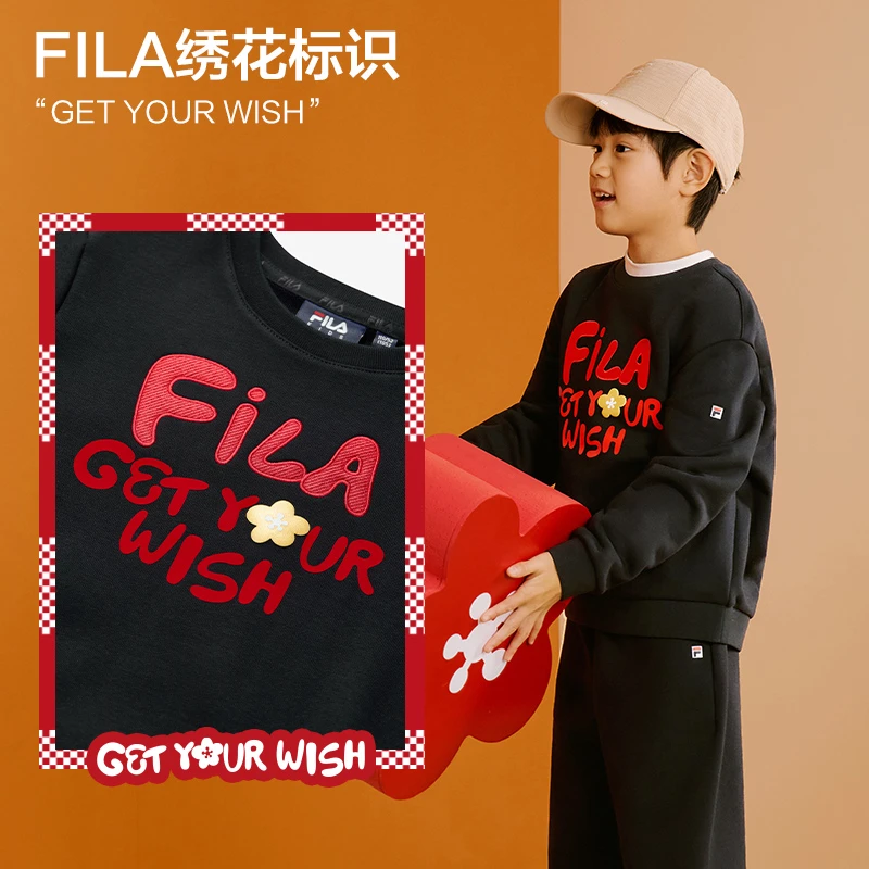 FILA斐乐儿童卫衣新款舒适童装上衣K51B511203