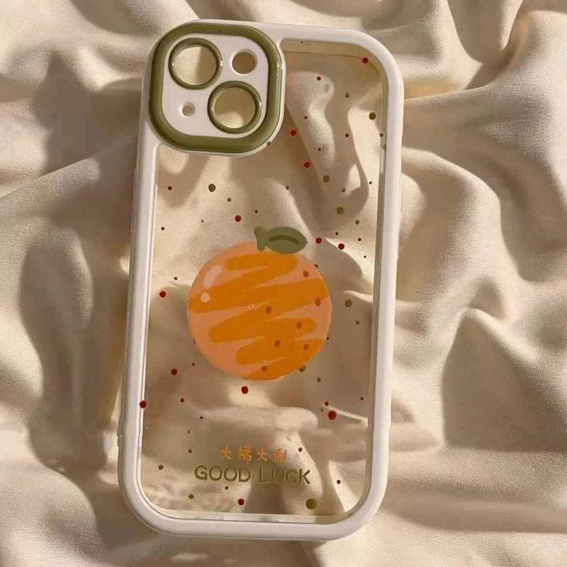 涂鸦橘子适用苹果15/13/14/12/11手机壳套iphone华为oppo小米vivo