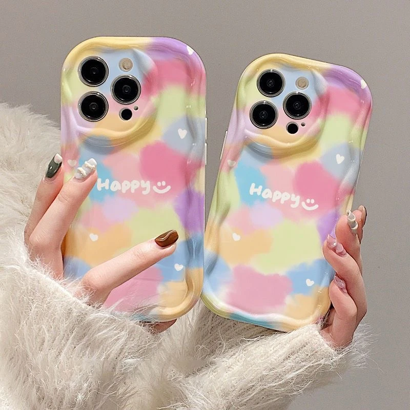 彩色晕染适用苹果15/13/14/12/11手机壳套iphone华为oppo小米vivo