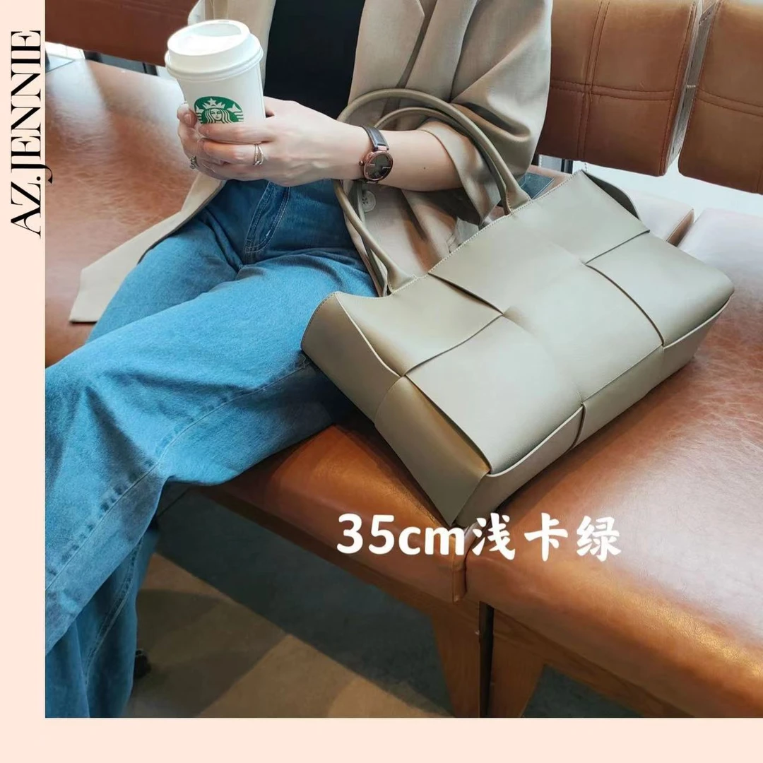 【AZ】小众镇店之宝35CM头层牛皮编织包-8900-1