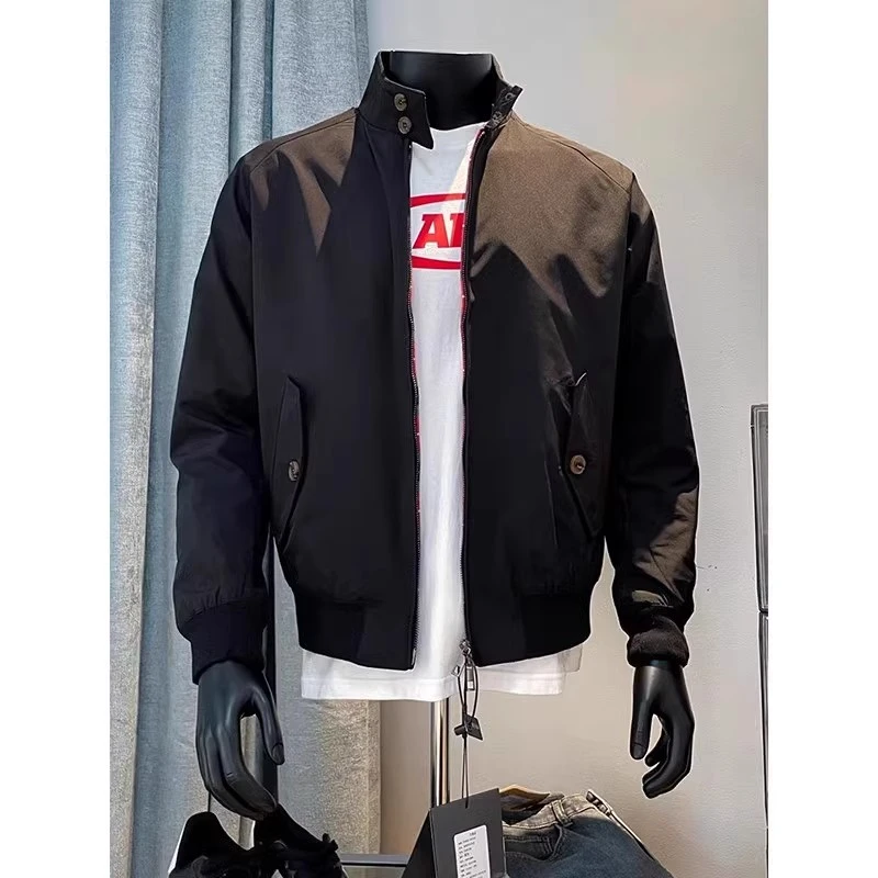 美式cleanfit短款立领棒球服外套男春秋潮牌痞帅高级感飞行员夹克