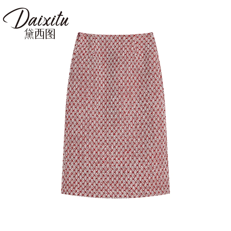 【老板娘夏天】新款格纹百搭半裙10110T343Q0036