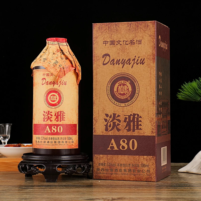 白水杜康淡雅A80浓香型白酒wu52度500ml*6瓶