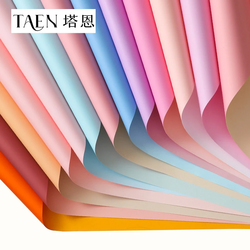 双面双色欧雅纸 鲜花包装纸 防水花束包花纸花艺花店包装纸批发