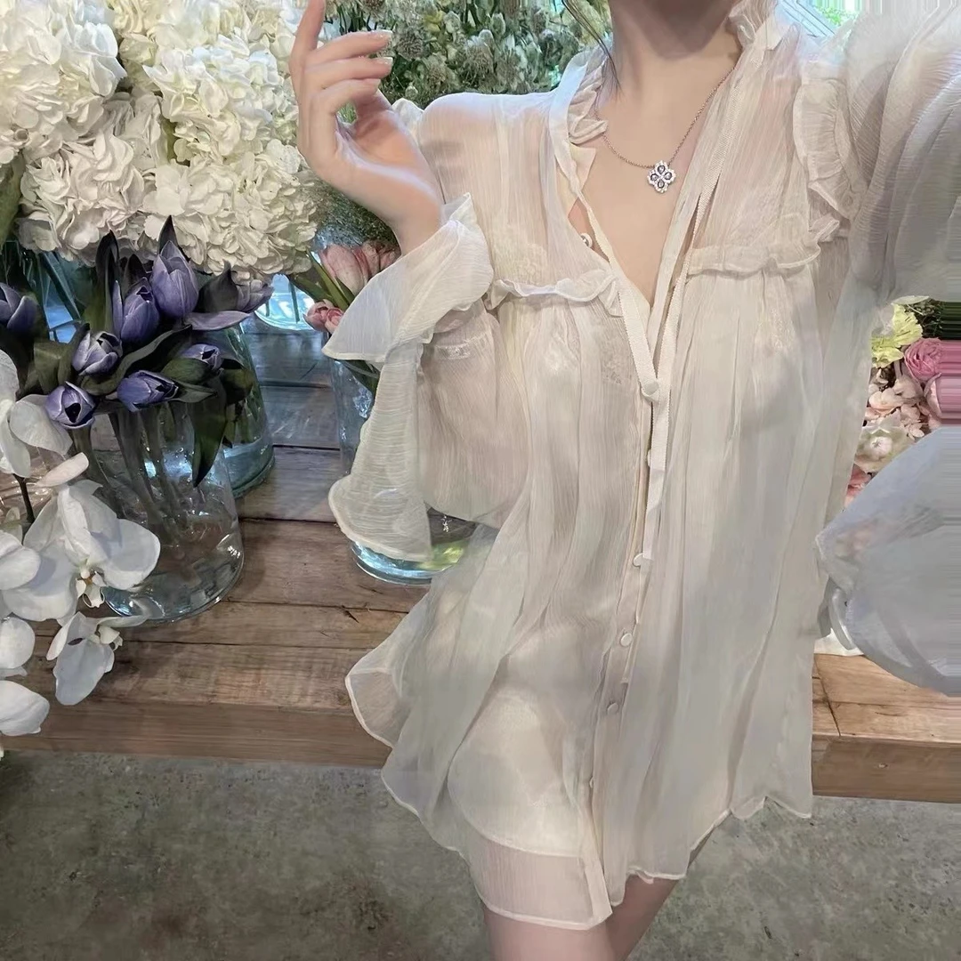 2025新款夏季时尚轻奢春日马德里衬衫上衣6271