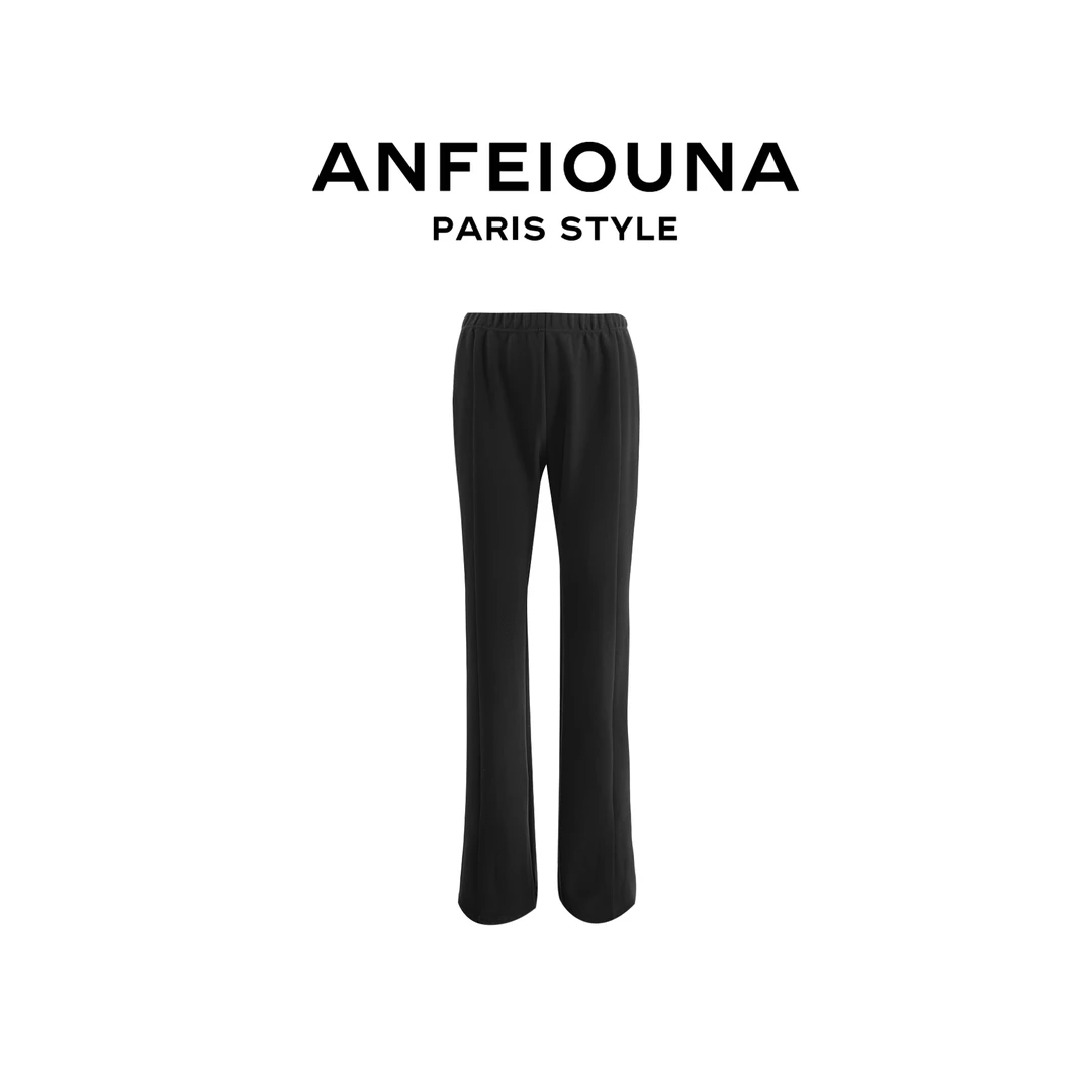 2025新款超模腿修身显瘦百搭女士黑色休闲裤1016