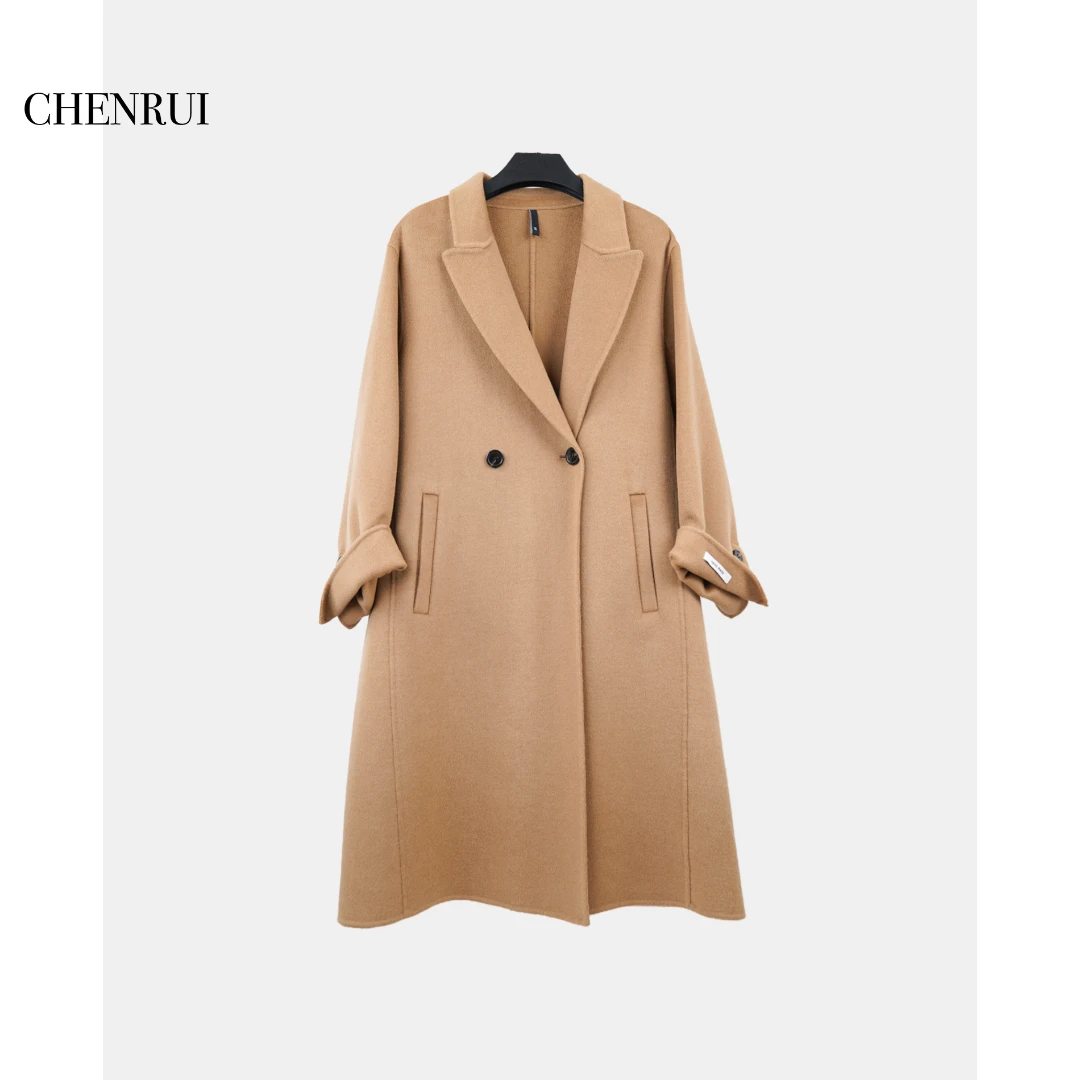 2024新款莫妮卡双面呢长款羊毛大衣8606