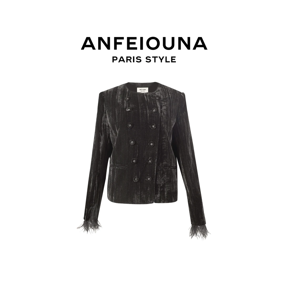 2025新款不问芳华丝绒外套上衣1042