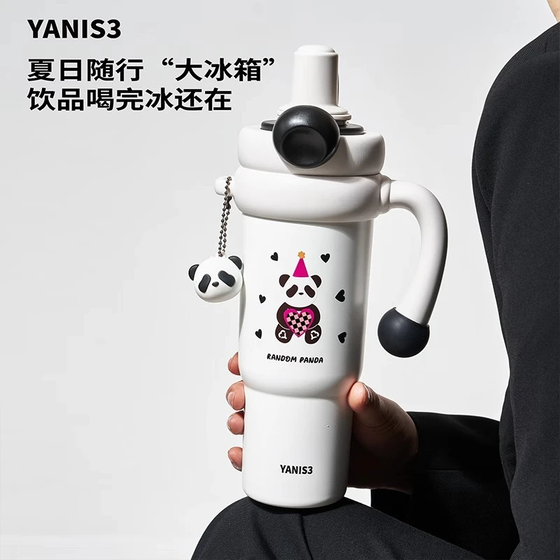 【小慧高货】星辰胖达巨无霸双饮保温杯316吸管直饮随性冰霸杯
