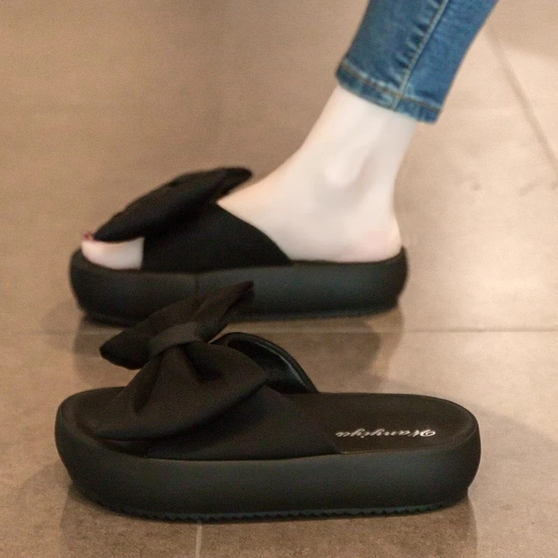 凉拖鞋女时尚外穿厚底2025年夏季凉鞋女平底百搭一字女士拖鞋