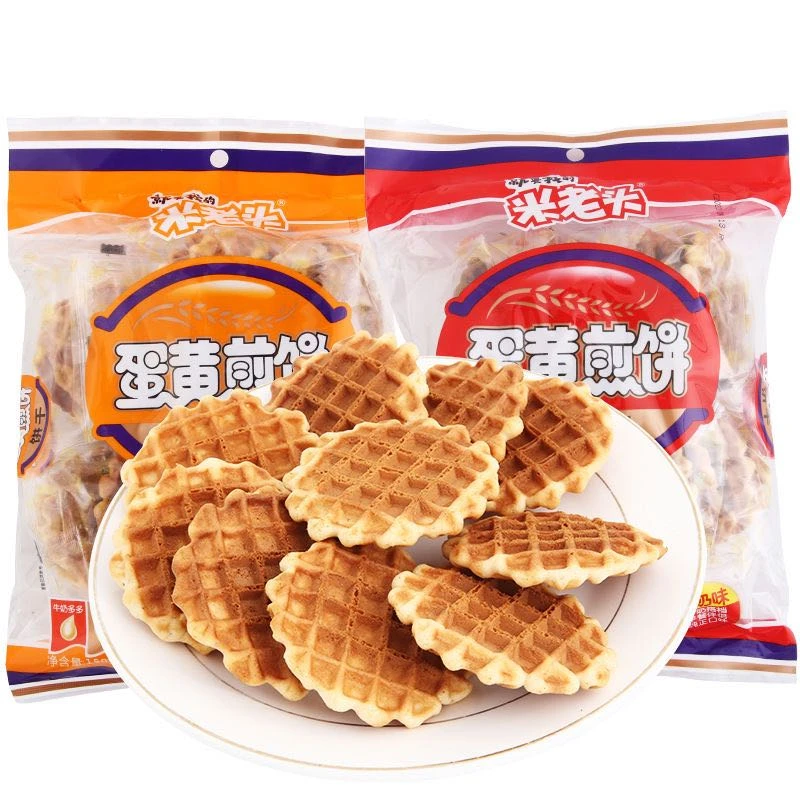 【新疆包邮】米老头经典蛋黄煎饼大包圆薄脆饼干休闲健康零食营养
