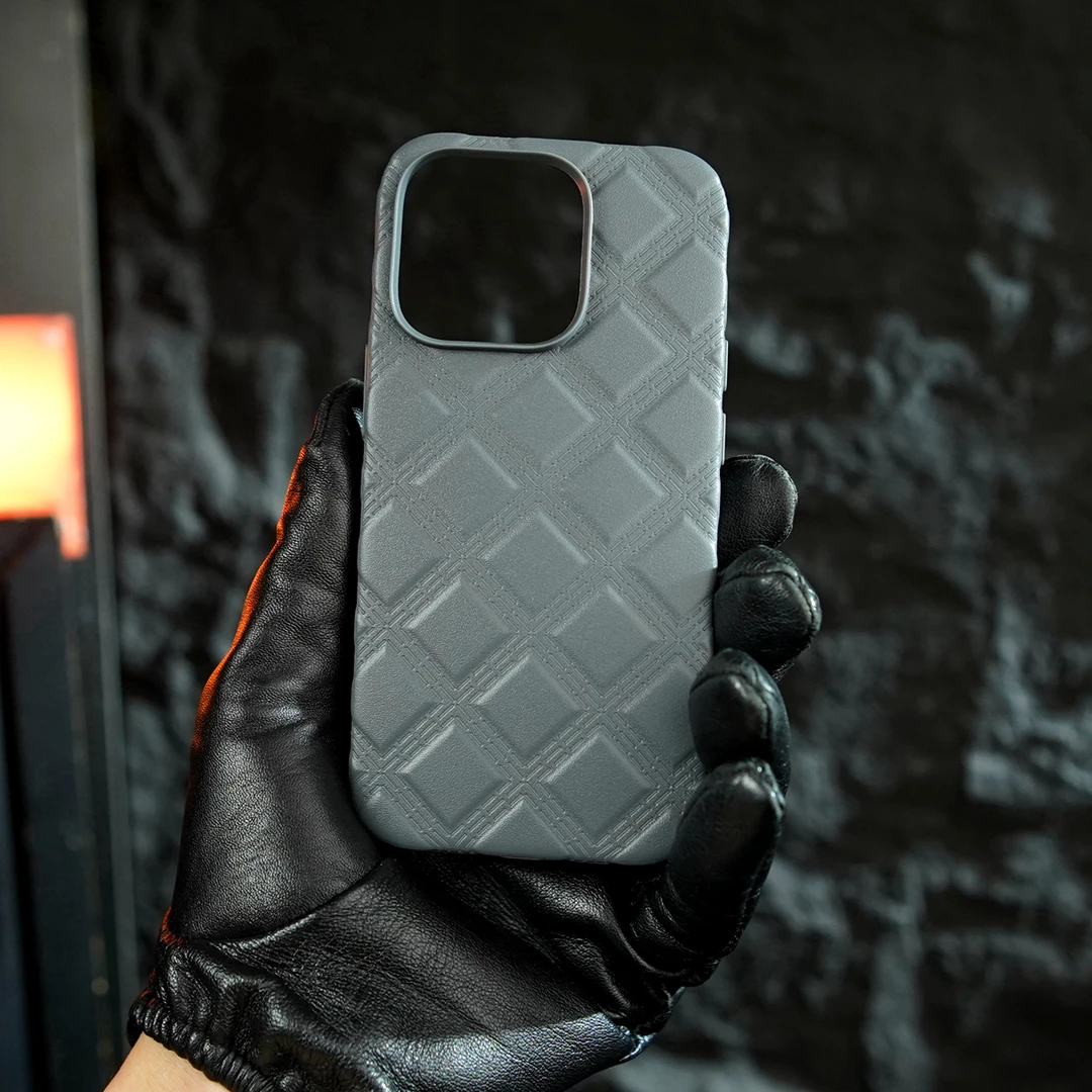 菱形皮纹软壳 适用于苹果16/14/13/promax手机壳iphone15潮15pro
