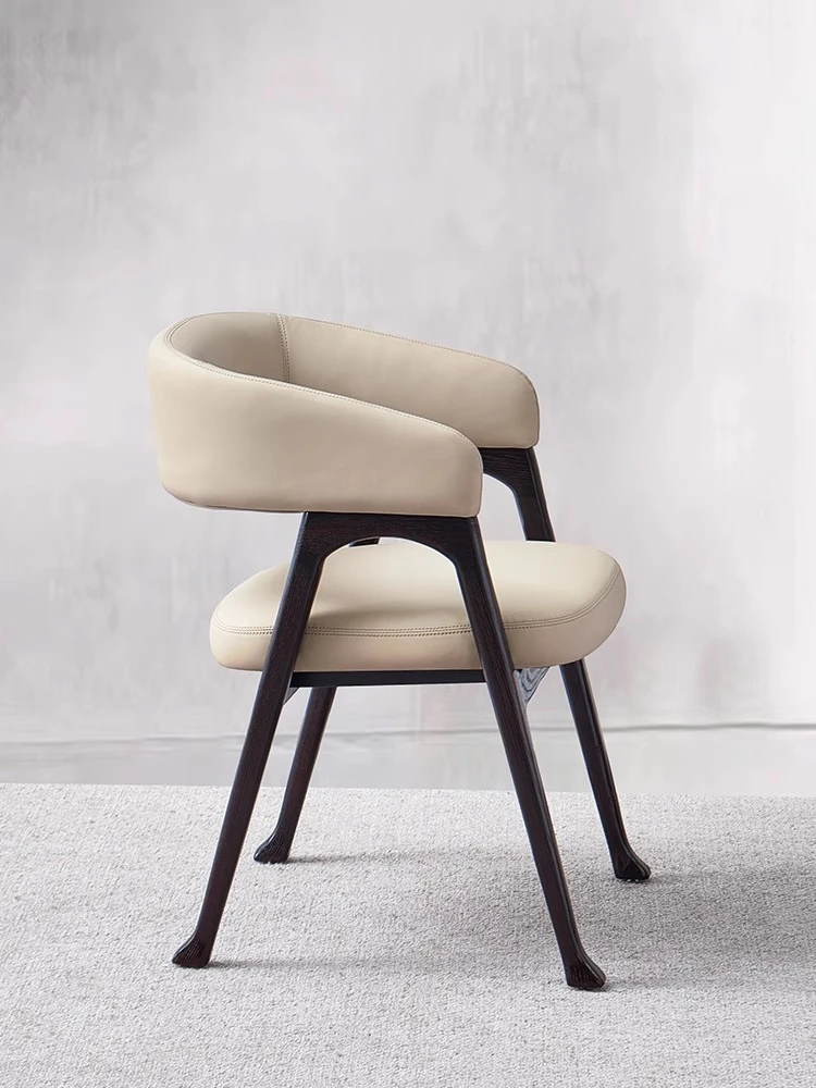 Baxter巴斯特CORINNE餐椅意式进口ins整装设计成人带扶手皮革椅子