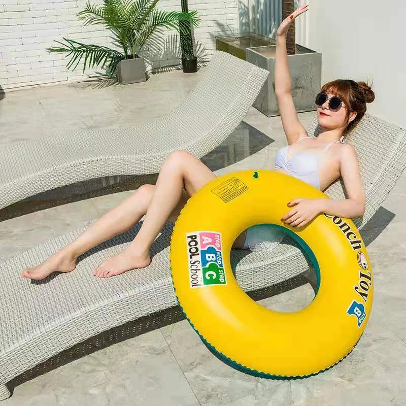 游泳圈成人加厚黄色泳圈耐用水上充气大人儿童腋下圈防漏环保材质