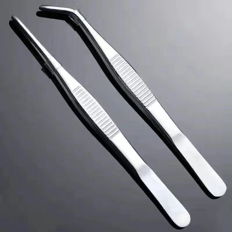 加厚金属大镊子夹子直头弯头超长镊子鱼缸夹水草养多肉养蝎子多用