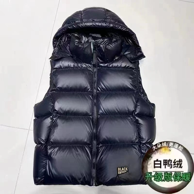 韩版冬季新款鸭绒马甲男女同款休闲宽松保暖外穿背心加厚短款马夹