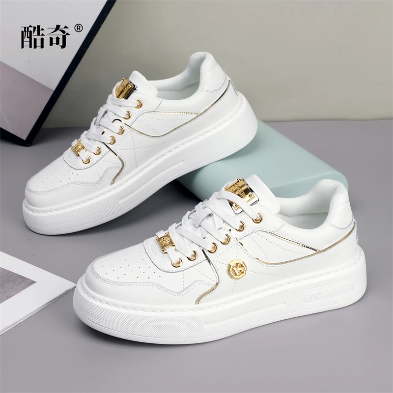 【失序混搭】GUCL酷奇2025春季新款小白鞋时尚百搭增高休闲板鞋男