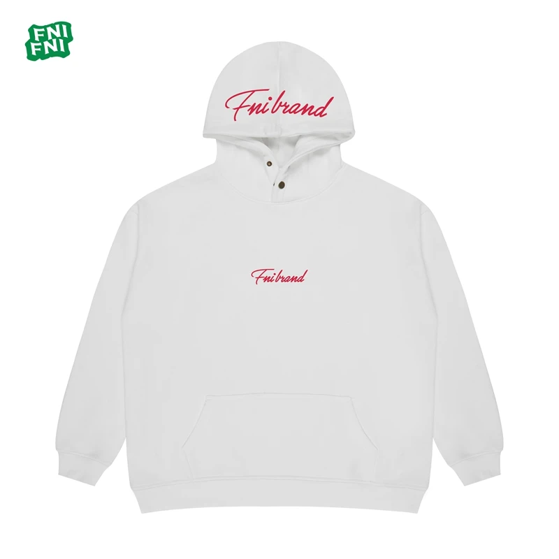 FNI国潮重磅棉（签名基础款）男女同款加绒连帽卫衣24年早秋发泡