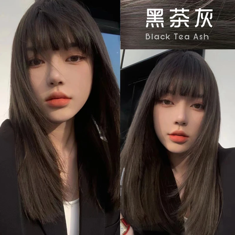 琴琴洋洋正品黑茶灰染剂在家染发膏冷咖啡棕迷雾青棕冷棕蜜茶浅棕