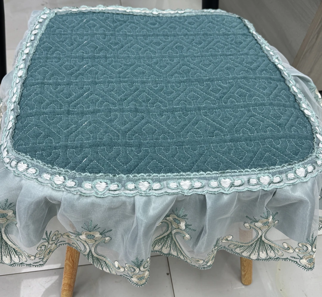 绿色45*45椅子垫棉麻加厚