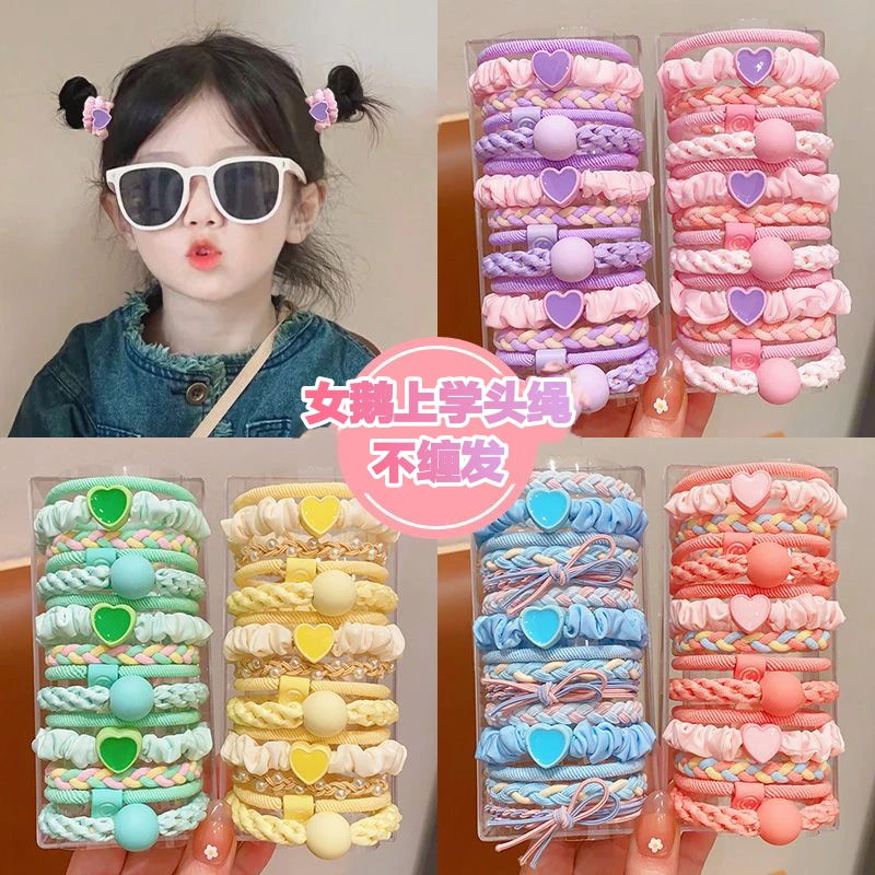 儿童高马尾发绳小女孩扎头发皮筋不伤发高颜值女童丸子头发圈头饰
