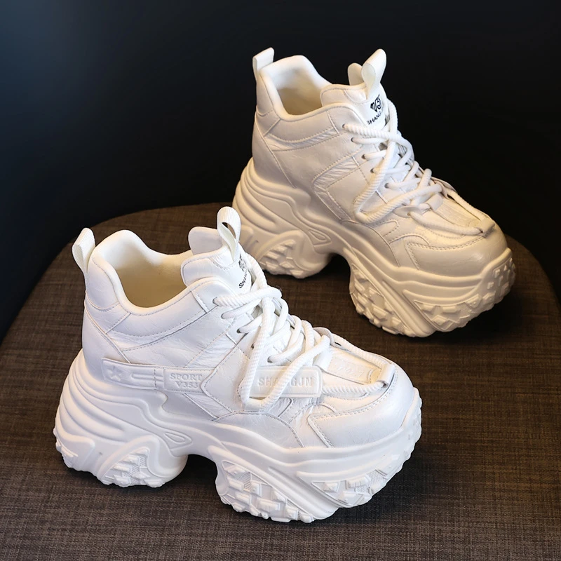 【增高9CM】厚底小个子老爹鞋女2025年秋季新款时尚松糕软底软底