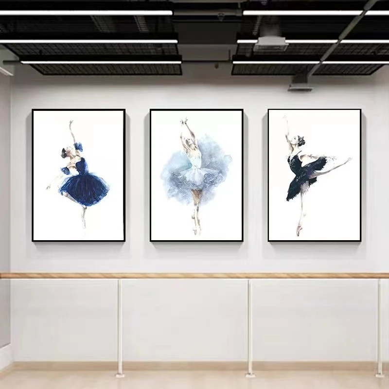 【铭尊专享浮力】芭蕾女孩小三联装饰画客厅现代简约儿童房装饰画